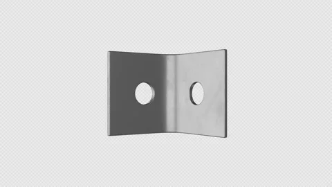 Angle Bracket Rotating on a Transparent Background. Seamless Loop. Support Angle Stock Footage 304334373