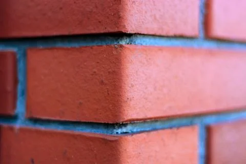 Angle of the brick wall. Stock Photos