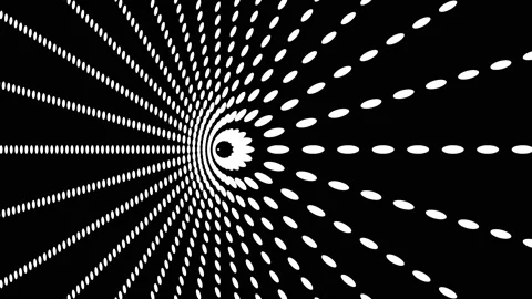 Angle Changing Mask View on Spokes of Circles Видео 139713753