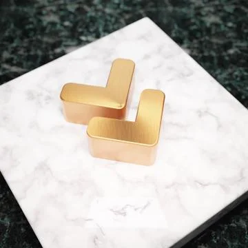 Angle Double Down icon. Bronze Angle Double Down symbol on white marble podiu Stock Illustration