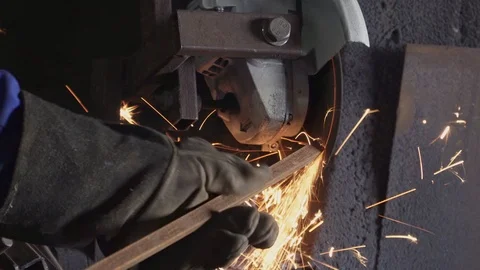 Angle grinder and nice sparks Stock Footage 101951351