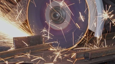 Angle grinder and sparks close up Stock Footage 101951080