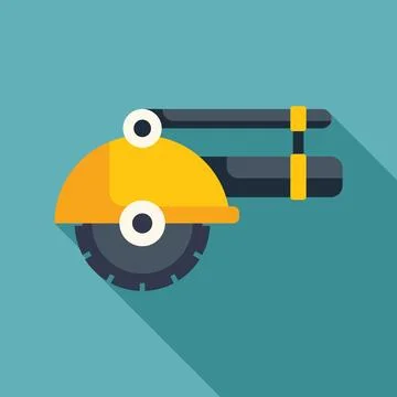 Angle grinder with a cutting disc for construction and building work Stock Illustration