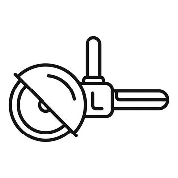 Angle grinder cutting disc cutting tool power tool construction tool icon Stock Illustration