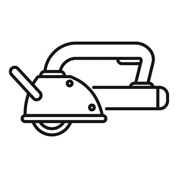 Angle grinder cutting machine using for cutting metal line icon Stock Illustration