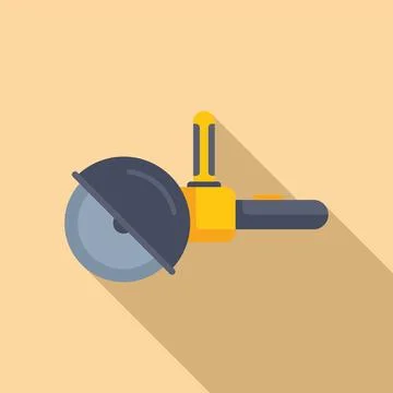 Angle grinder cutting tool showing rotating disc Stock Illustration
