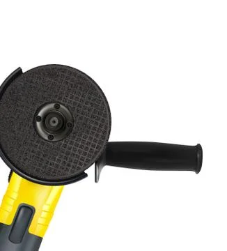 Angle grinder electric isolated on white background. Realistic power tool Illustration