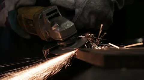 Angle Grinder at Factory Vídeo Stock 22209342