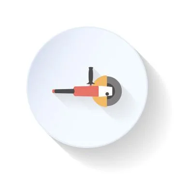Angle grinder flat icon Stock Illustration