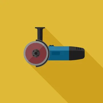 Angle grinder flat icon Stock Illustration