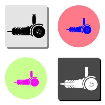 Angle grinder. flat vector icon Illustrazione stock