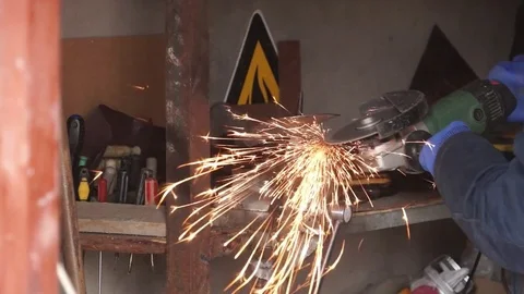 Angle Grinder Stock Footage 81783879