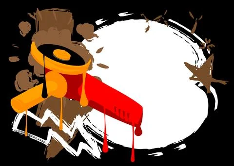 Angle grinder graffiti. Abstract modern street art decoration performed in .. 스톡 일러스트