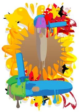 Angle grinder graffiti. Abstract modern street art decoration performed in .. 스톡 일러스트