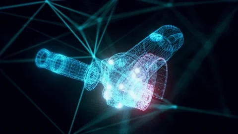 Angle grinder hologram Close up Stock Footage 155029879