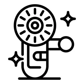 Angle grinder icon, outline style Stock Illustration