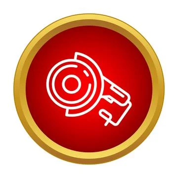 Angle grinder icon representing construction and renovation work イラスト素材