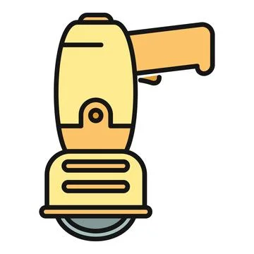 Angle grinder icon representing construction electric power tool Stock Illustration