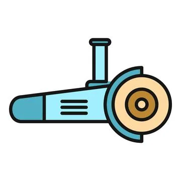 Angle grinder icon representing power tools and construction work Stock Illustration
