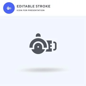 Angle Grinder icon vector, filled flat sign, solid pictogram isolated on white イラスト素材