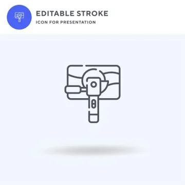 Angle Grinder icon vector, filled flat sign, solid pictogram isolated on whit Stock Illustration