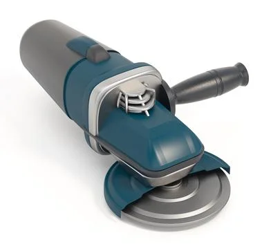 Angle grinder isolated on white. 3D illustration 스톡 일러스트