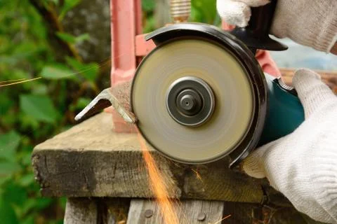 Angle grinder 스톡 사진