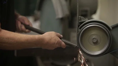 Angle Grinder pipe Stock Footage 82441830