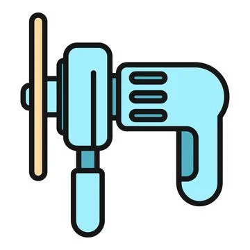 Angle grinder power tool for construction and repair work Stock Illustration