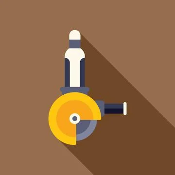 Angle grinder power tool icon illustrating construction concept Stock Illustration