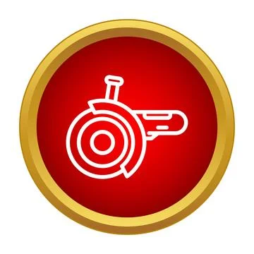 Angle grinder power tool icon for heavy construction Stock Illustration