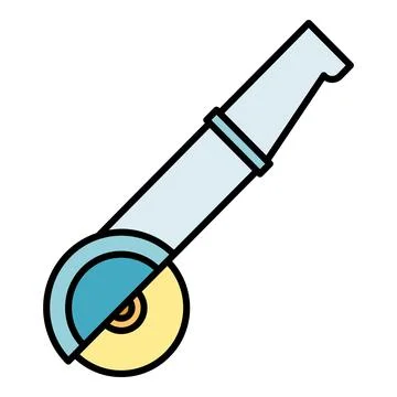 Angle grinder power tool icon representing construction work Stock Illustration
