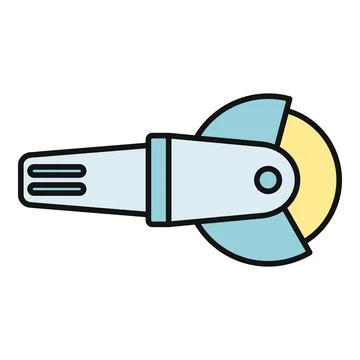 Angle grinder power tool icon for construction work Stock Illustration