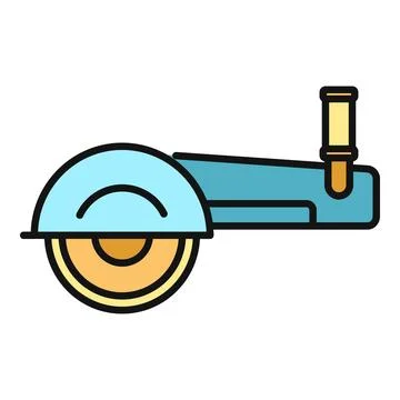 Angle grinder power tool icon displaying building equipment Stockillustratie