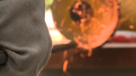 Angle Grinder Rebar 4 Stock Footage 57673051
