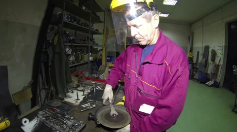 Angle Grinder Safety Stock Footage 39394820