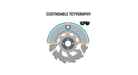 Angle grinder saw blade icon with safety goggles Stock-Illustration