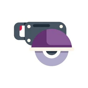 Angle grinder showing rotating disk blade for cutting metal Stock Illustration