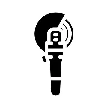 Angle grinder tool glyph icon vector illustration Stock Illustration