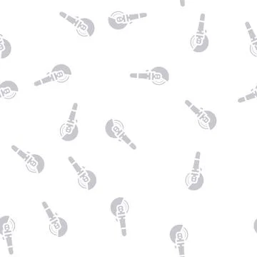 Angle grinder tool glyph vector seamless pattern Stock Illustration