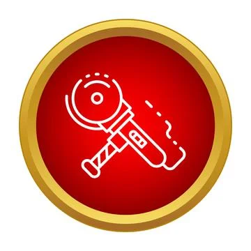 Angle grinder tool icon representing power and cutting Stock Illustration