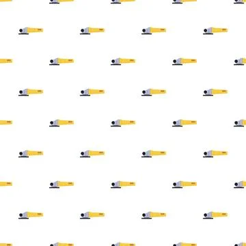 Angle grinder tool seamless pattern constructing metalwork background Stock Illustration