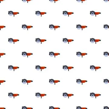Angle grinder tool seamless pattern on white background Stock Illustration