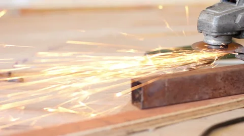 Angle Grinder Tool shot using a Slider Stock Footage 50546780