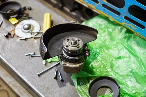 Angle grinder without cutting disc Stock Photos