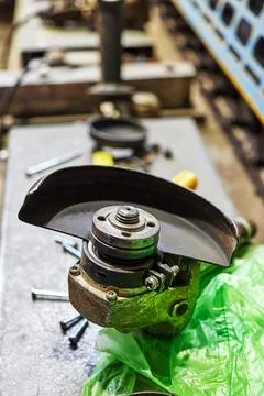 Angle grinder without cutting disc Stock Photos