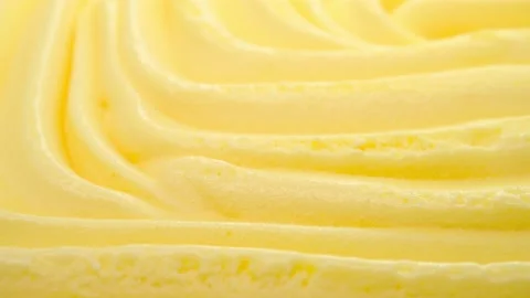 Angle pan box of pineapple flavor ice cream close up Stock Footage 199961637