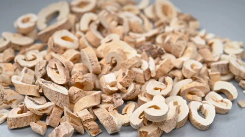 Angle pan herb BaiXianPi or Dictamni Cortex or Denesefruit Pittany Root - bar Stock Footage 155871344