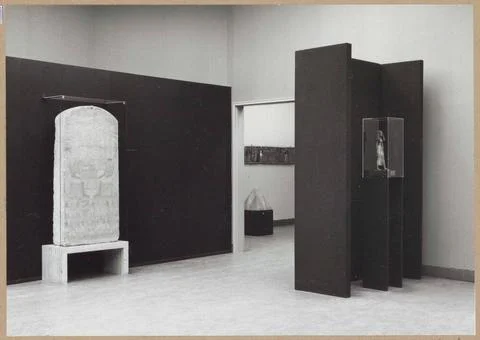 Angle of a room with two objects and a passage; 5000 years of art from Egy... Stock Photos