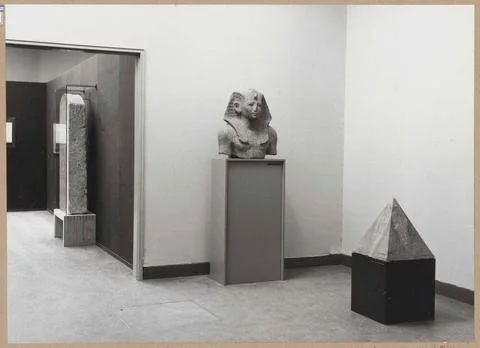Angle of a room with two objects and a passage; 5000 years of art from Egy... Stock Photos